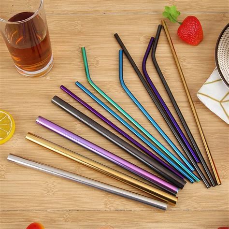 box of stainless steel drinking straws|reusable stainless steel drinking straws.